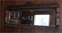 Vintage Wooden Mantle Mirror