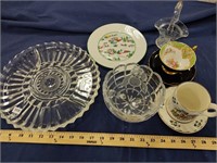 6 Pieces Glassware & China Lot