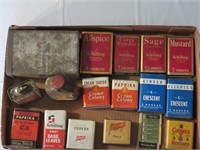 Vintage Tin Spice Cans