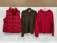 Zip Up Hooded Sweater Jackets & Vest Karen Scott