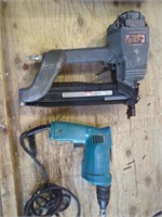 Large Senco Nail Gun & Makita Corded Drill