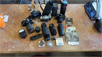 Assorted Cannon Cameras, Lenses & Accessories