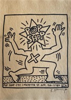 Keith Haring US Mixed Media Tony Shafrazi COA