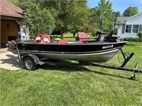 Lund "Mr Pike 16" v bottom aluminum fishing boat