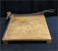 Antique Wood Paper Cutter