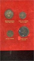 Copy: 1776 Continental Currency Replica (4) Coins