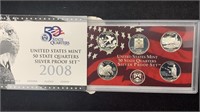 2008-S Silver Proof State Quarters Set