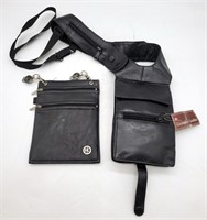 Leather Travel Bags Under Arm or Hip Klip Style