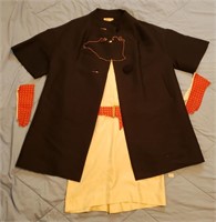 Vintage 60's Mod Hip Belt Dress/Gloves & Black Mar