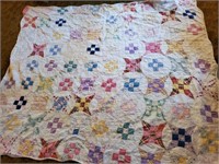 Quilt - vintage - machine sewn, worn but no holes