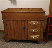 Dry Sink w/ Red Stool