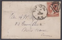 US Stamps #210 on Cover Masonic Fancy Cancel Trowe
