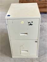 Metal 2-drawer filing cabinet-14.25 x 18 x