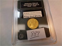 1929 GOLD INDIAN HEAD QUARTER EAGLE COIN