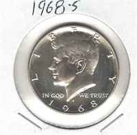 1968-S Silver Proof Kennedy Half Dollar