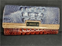 Brahmin Lizard & Leather Checkbook Wallet
