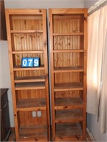 Matching Adjustable Book Shelves 22"W X16"D X85"T