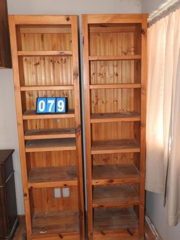 Matching Adjustable Book Shelves 22"W X16"D X85"T