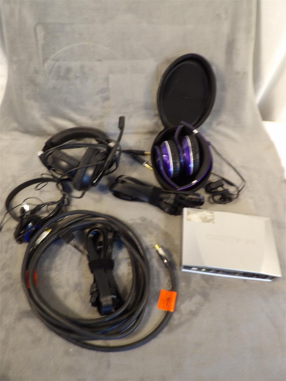 Lot of headphones and Media Accessories