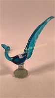 Murano style peacock art glass
