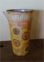 Metal Sunflower Vase