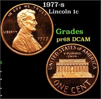 Proof 1977-s Lincoln Cent 1c Grades GEM++ Proof De