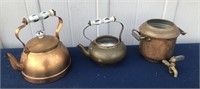 Copper Kettles and Pot