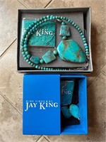 Jay King Turquoise Necklace & Earrings K