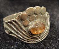 Sterling .925 & Stone Ring Sz 7.5