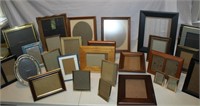 box lot picture frames various sizes