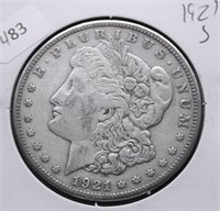 1921 S MORGAN DOLLAR  VF