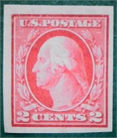 1912-14 Scott# 409 Washington Imperforate Stamp