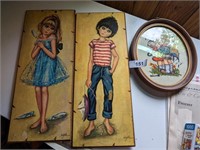 (2) Vintage Wall Decor & Other