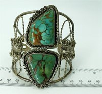 Vintage 925 Navajo Cuff Bracelet