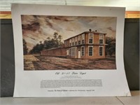 Vintage Old B&SE Train Depot Print