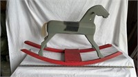 1950s HAND-MADE WOODEN ROCKING HORSE