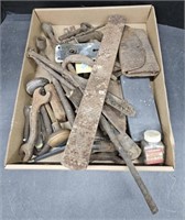 (F) Barn Find Tools Includes Door Knobs,  Wrench,