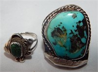 Sterling Silver & Turquoise Rings Navajo