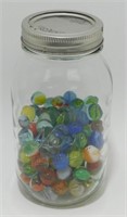 Vintage Marbles in Mason Jars