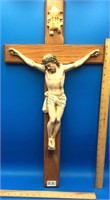 Large Vintage Chalk Ware Jesus Crucifix Icon