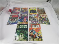 10 comic books vintages Star Wars