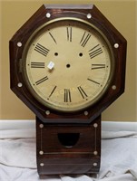 Ansonia Wall Clock W/ Mother Of Pearl Inlaid
