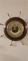 Vintage Thermometer Ships Wheel