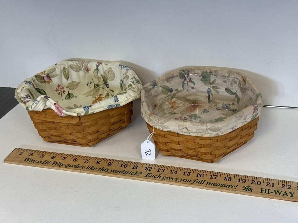 LONGABERGER BASKET LOT OF 2