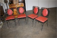 4 Vintage Metal Chairs