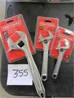(3) Craftsman Adjustable Wrenches