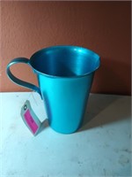 Seven and a half inch blue aluminum pitcher