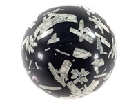3" Polished Chinese Writing Rock Sphere