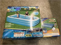 10 foot inflatable swimming pool and cover