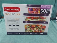 Rubbermaid 30pc Food Storage Containers Easy Find